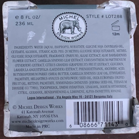 MICHEL DESIGN WORKS “Earl Grey” HAND & BODY LOTION w/SHEA BUTTER! Pump Gift Box - Picture 8 of 10